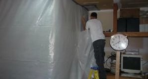 Mold Removal Professionals Installing Vapor Barrier